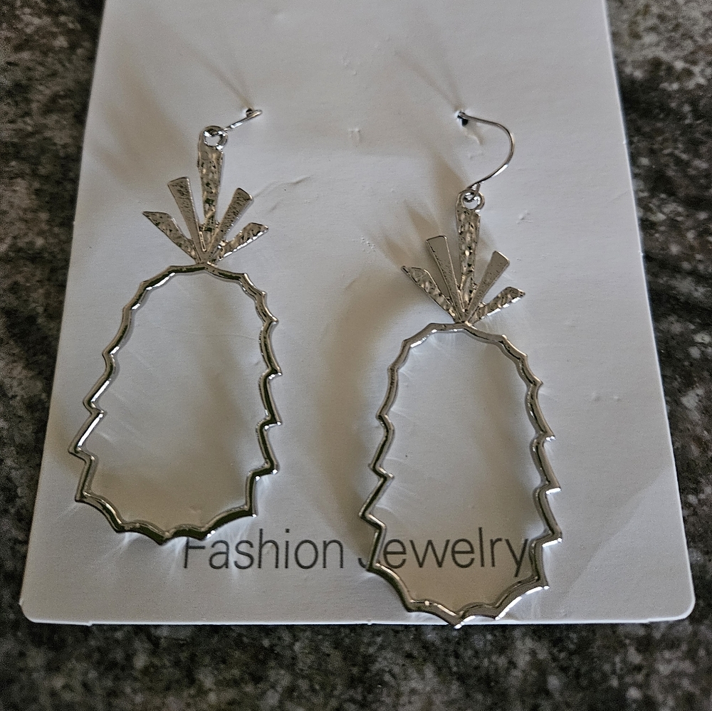 Fashion Jewelry Silver Pineapple Earrings